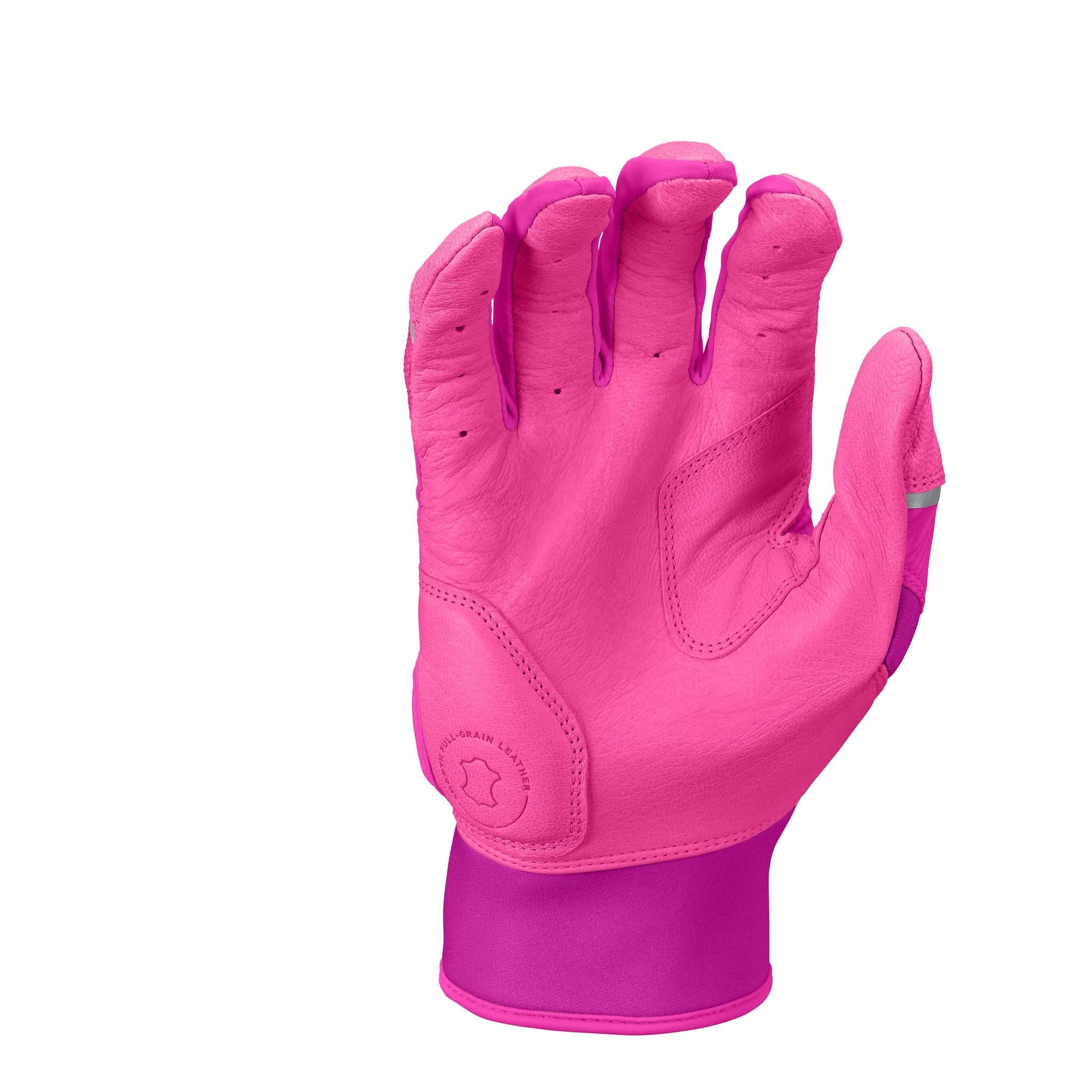 Rawlings Workhorse Youth Batting Gloves Pink - palm