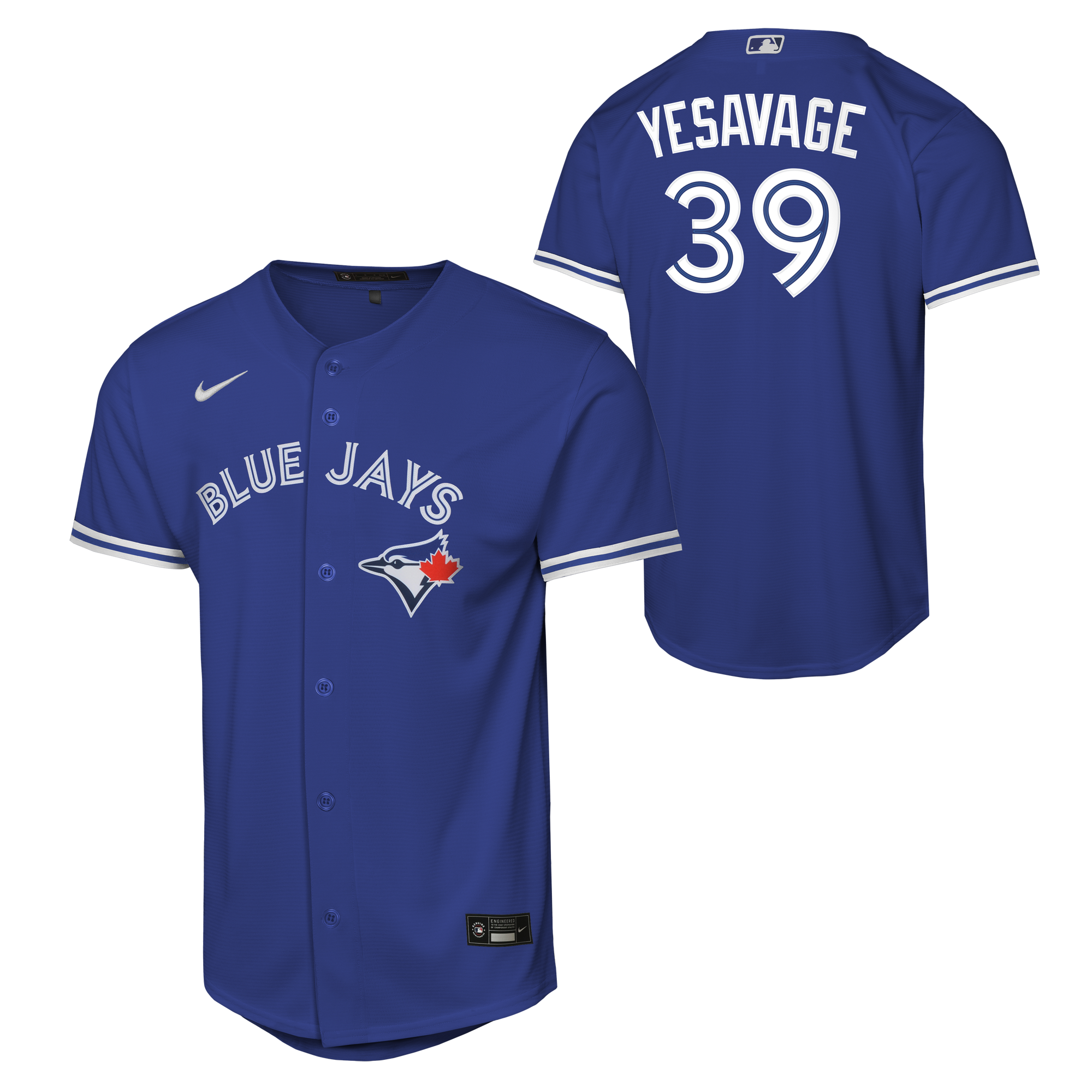 Nike Youth Toronto Blue Jays Trey Yesavage alternate 2 jersey front and back