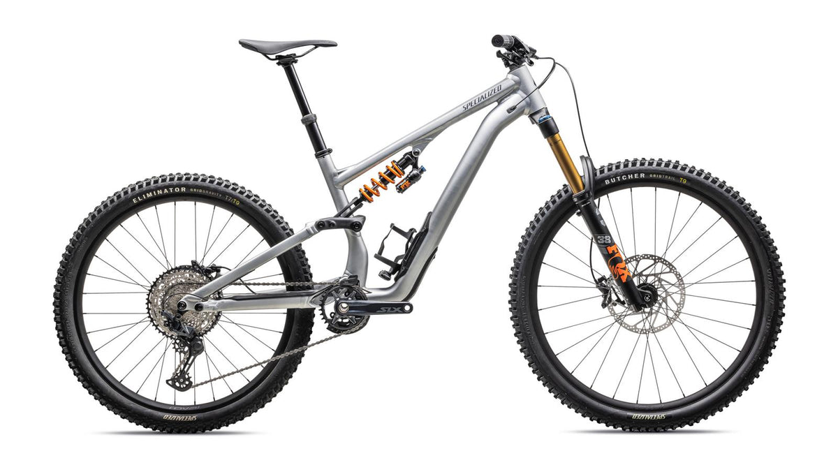 Specialized Stumpjumper 15 Alloy FOX Coil - 2025 - SATIN BRUSHED ALUMINUM/CAST BLUE, hero view