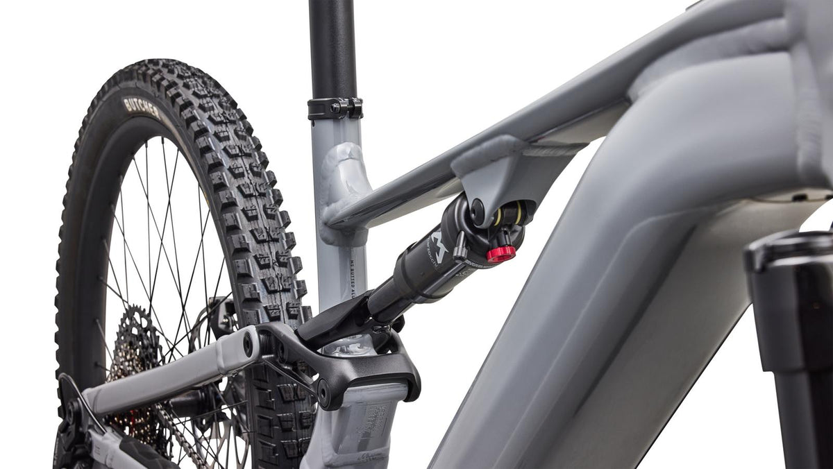 Specialized Turbo Levo 4 Alloy - 2027 - GLOSS COOL GREY, top tube detail