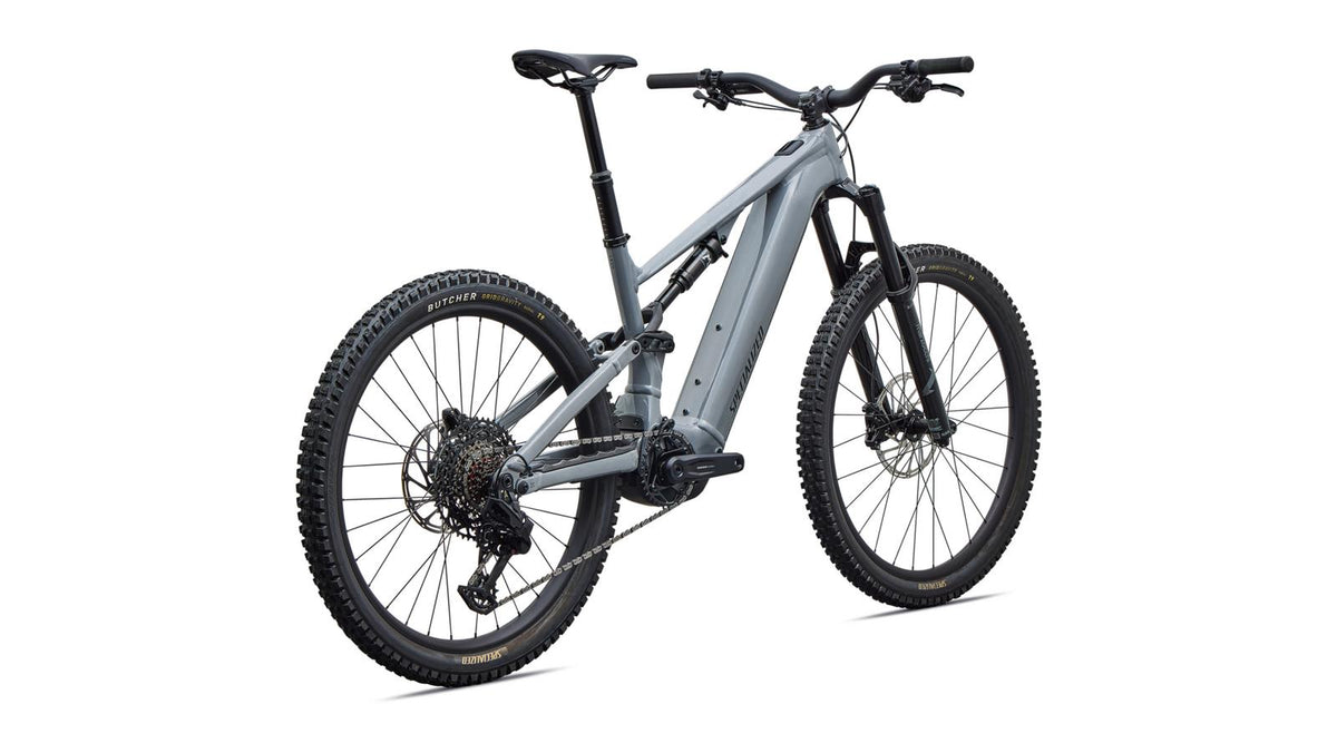 Specialized Turbo Levo 4 Alloy - 2027 - GLOSS COOL GREY, rear three-quarter view