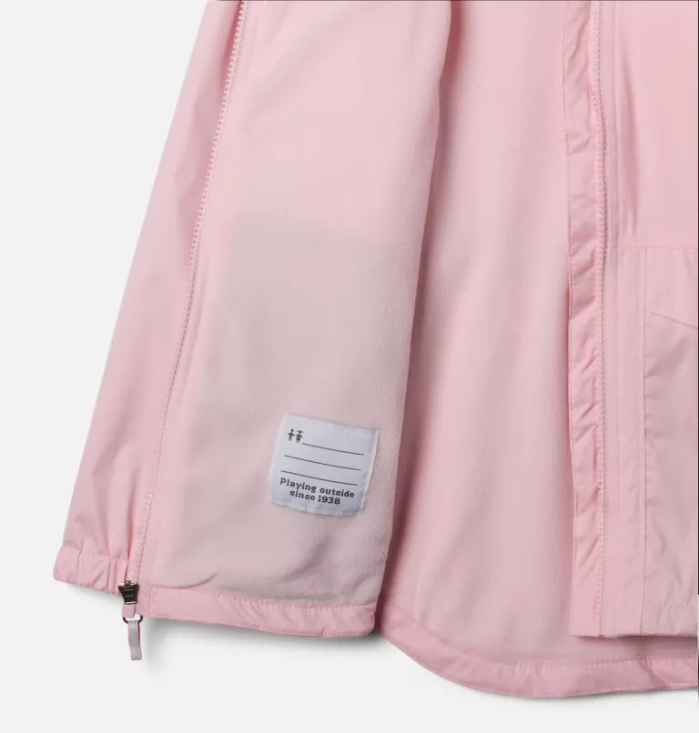 Columbia Girls' Rainy Trails II Fleece Lined Rain Jacket