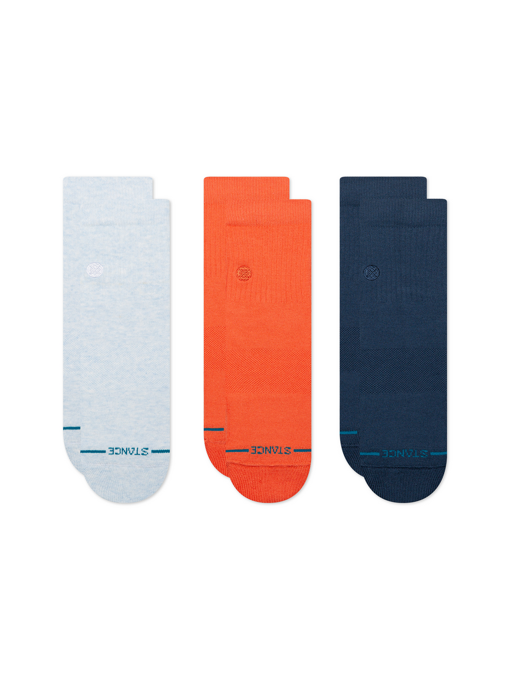 Stance Icon Quarter Socks - 3 Pack - MIST, alternate view