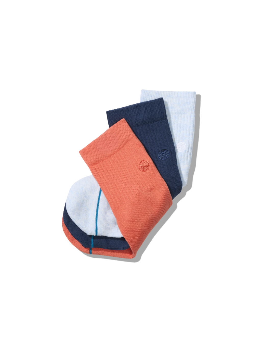 Stance Icon Quarter Socks - 3 Pack - MIST, detail view