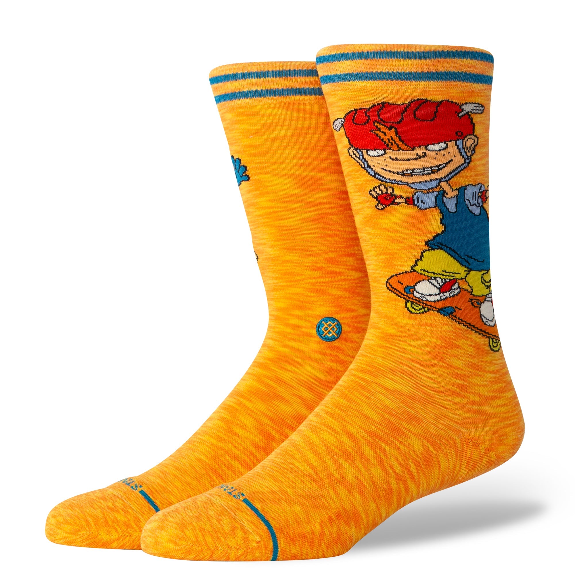 Stance Sam and Twister Crew Socks Orange - front