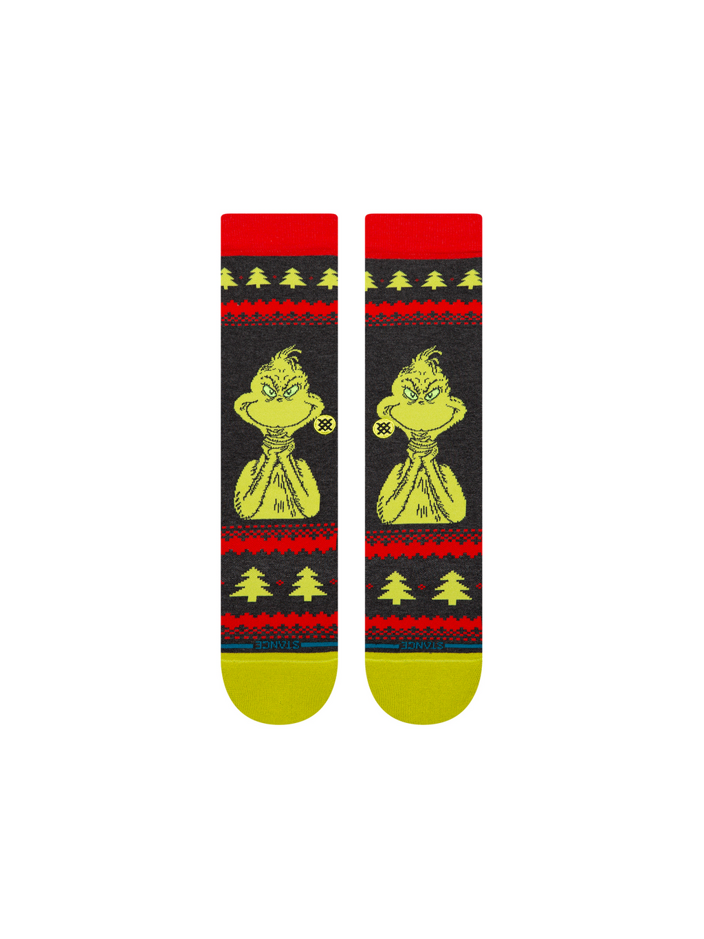 Stance The Grinch X Grinch Sweater Crew Socks - BLACK, alternate view