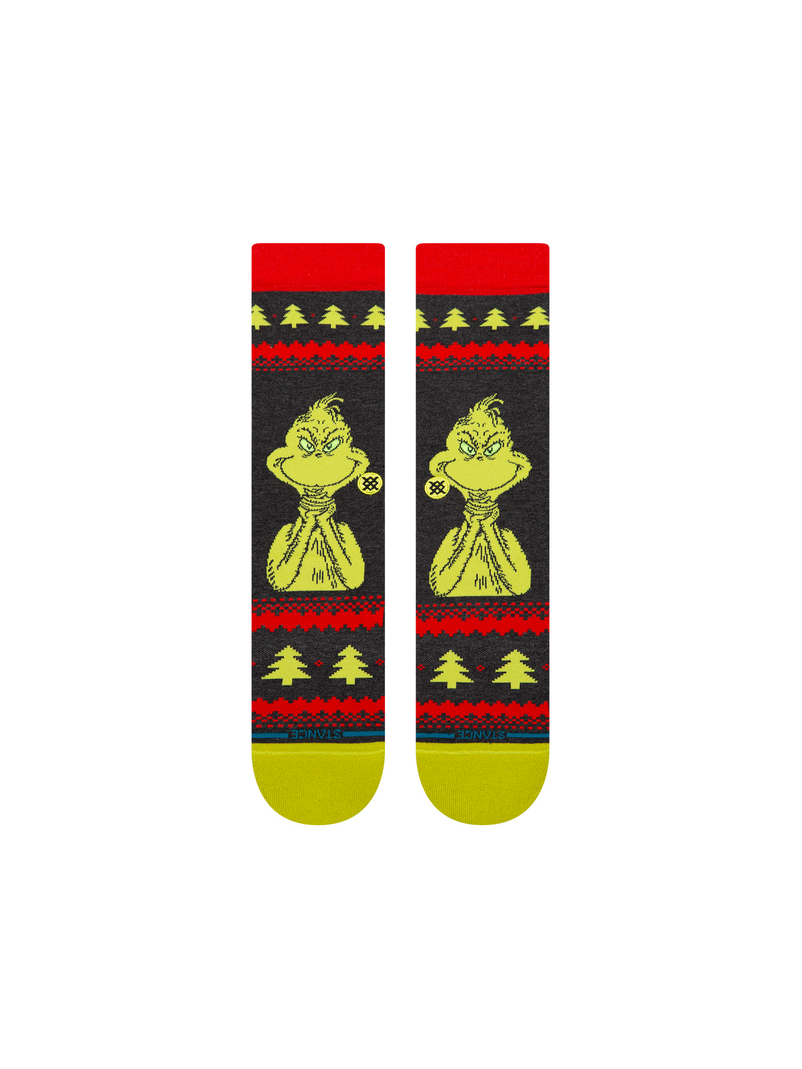 Stance The Grinch X Grinch Sweater Crew Socks - BLACK, alternate view