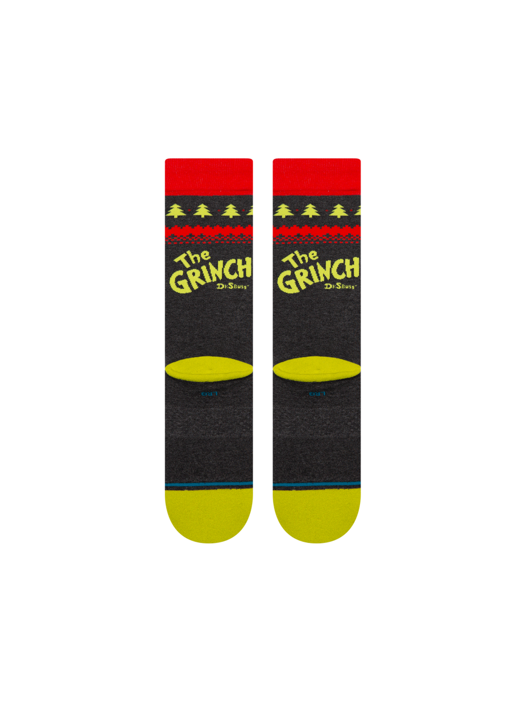 Stance The Grinch X Grinch Sweater Crew Socks - BLACK, back view