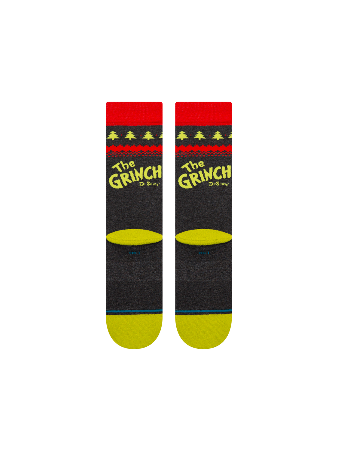 Stance The Grinch X Grinch Sweater Crew Socks - BLACK, back view