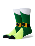 Stance Elf x Not A Costume Crew Socks - GREEN, front view