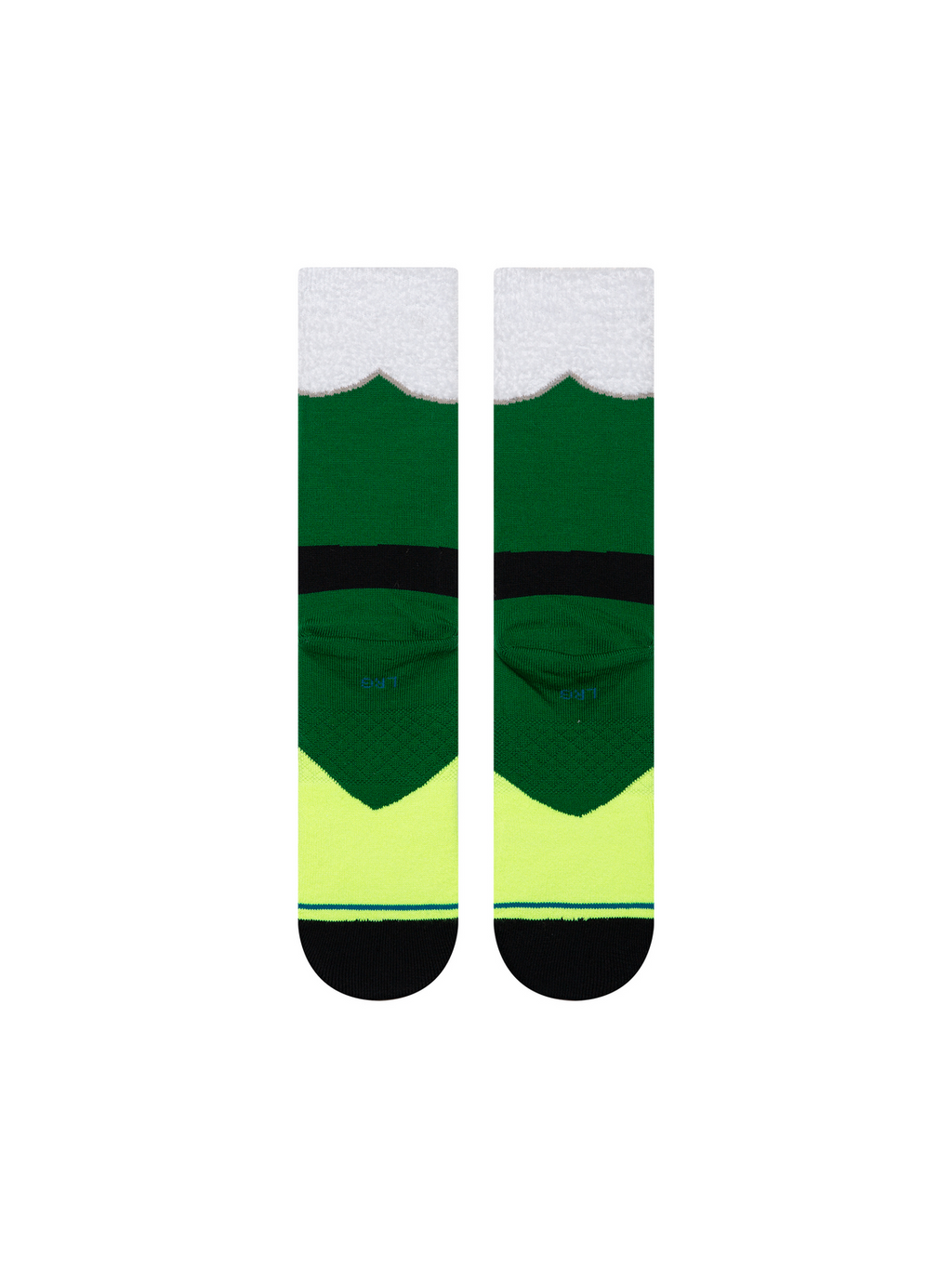 Stance Elf x Not A Costume Crew Socks - GREEN, back view