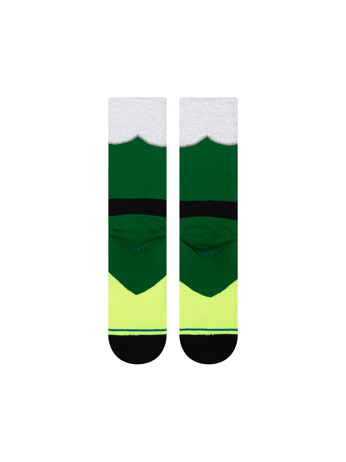 Stance Elf x Not A Costume Crew Socks - GREEN, back view