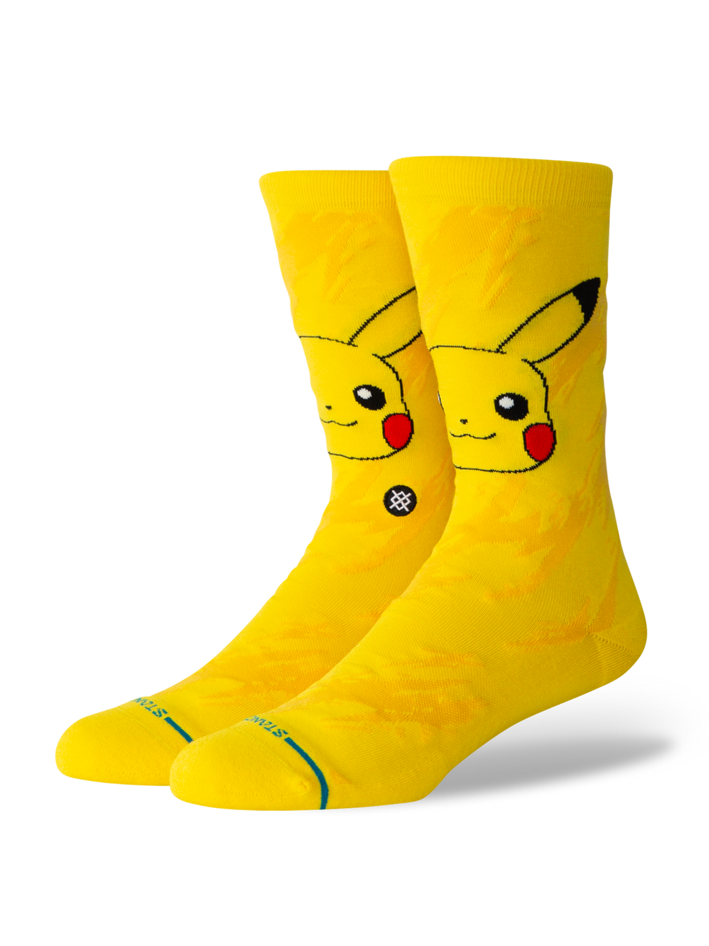 Stance Pokémon x Pikachu Bolt Crew Socks - YELLOW, front view