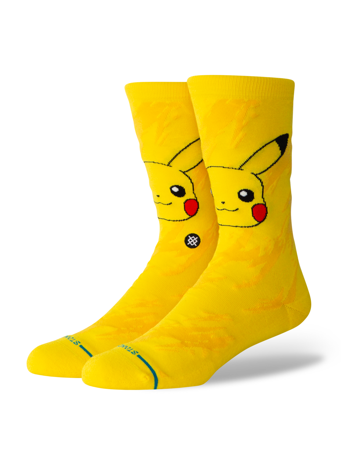 Stance Pokémon x Pikachu Bolt Crew Socks - YELLOW, front view