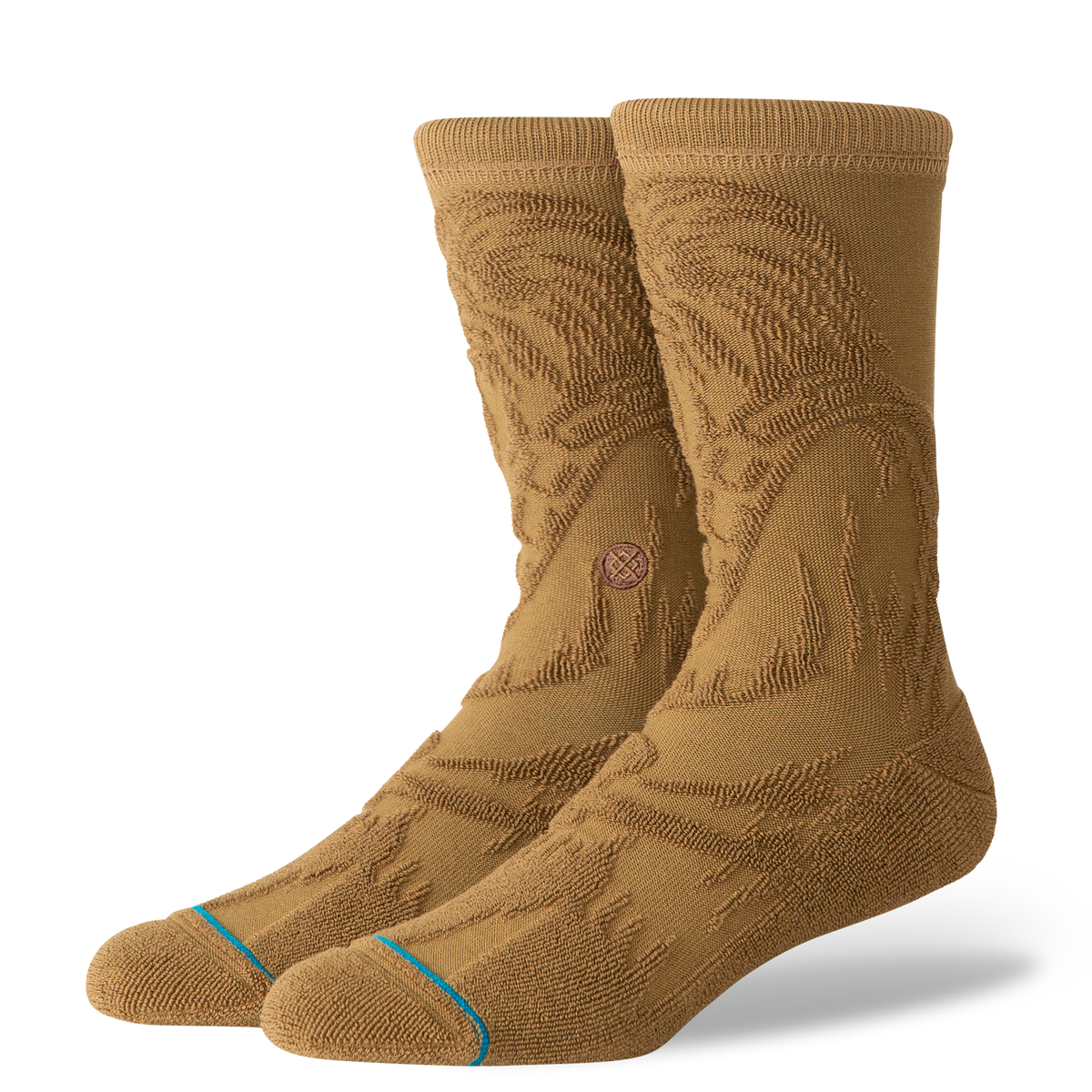 Stance Star Wars x Reverse Chewie Crew Socks - TOBACCO, front view