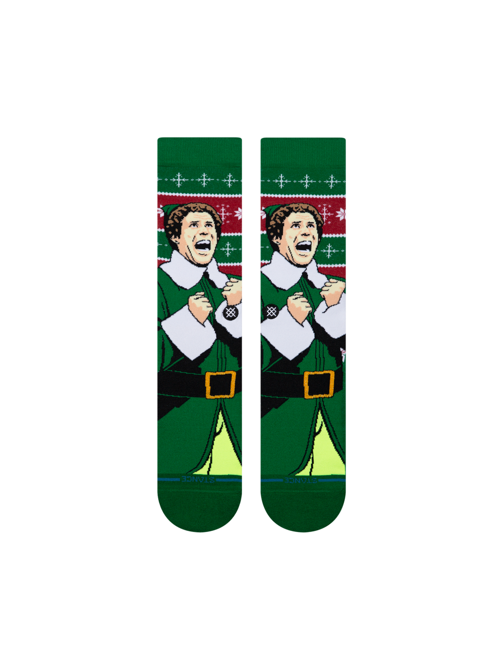 Stance Elf x Cold Outside Crew Socks - GREEN, alternate view