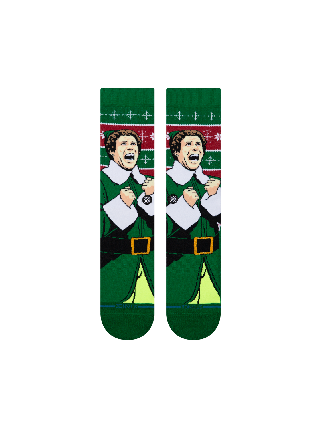 Stance Elf x Cold Outside Crew Socks - GREEN, alternate view