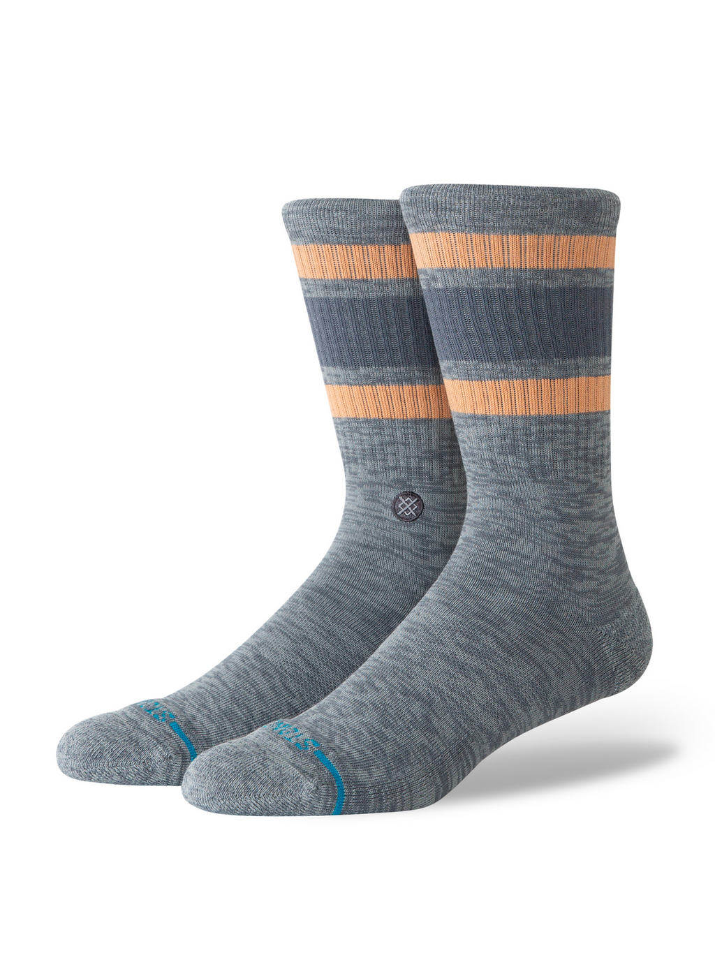 Stance Slub Boyd Crew Socks - PAVEMENT, front view