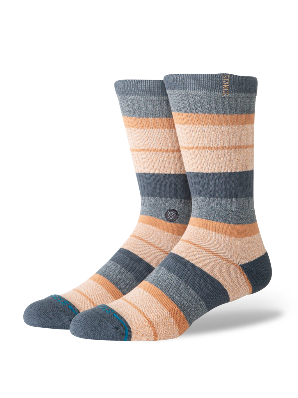 Stance Clark Crew Socks - TURBULENCE, front view