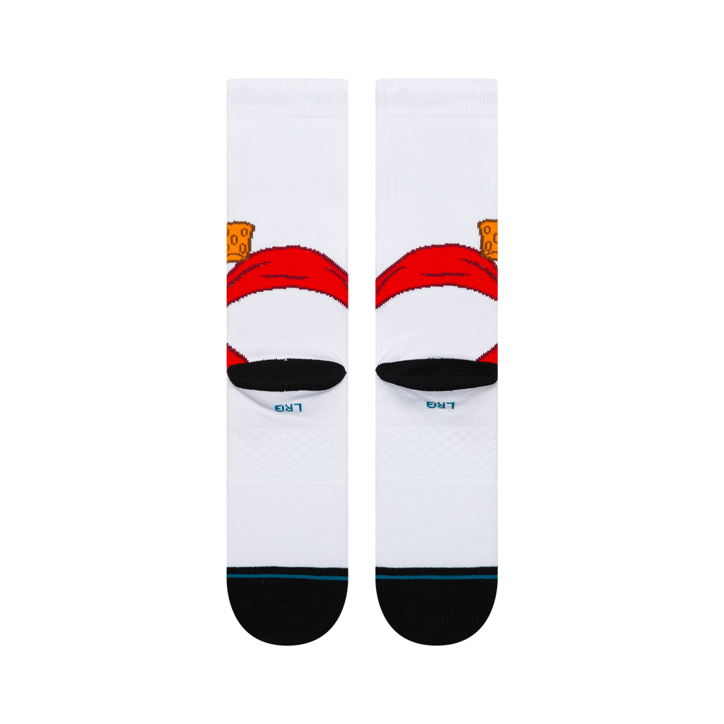 Stance Frosty The Snowman Crew Socks - WHITE, back view
