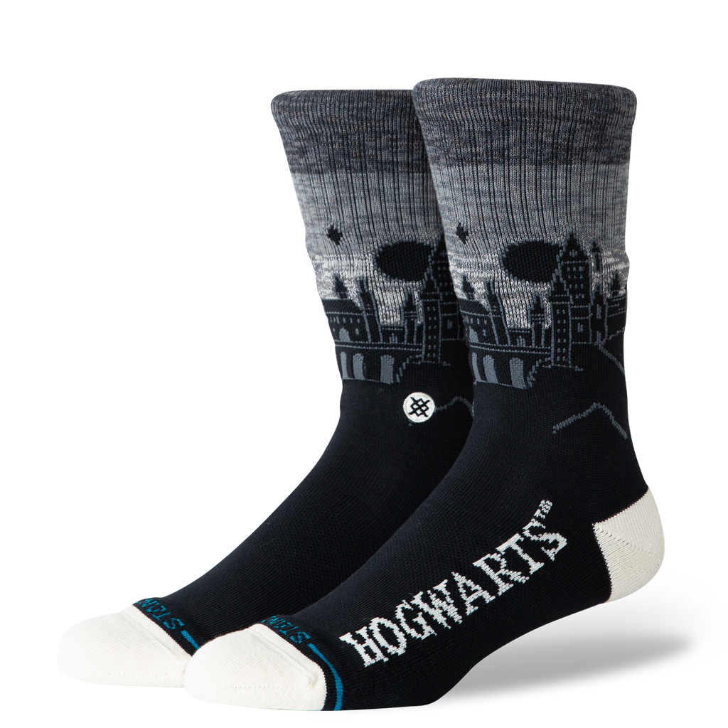 Stance Harry Potter X Hogwarts Castle Crew Socks - BLACK, front view