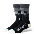 Stance Harry Potter X Hogwarts Castle Crew Socks - BLACK, front view