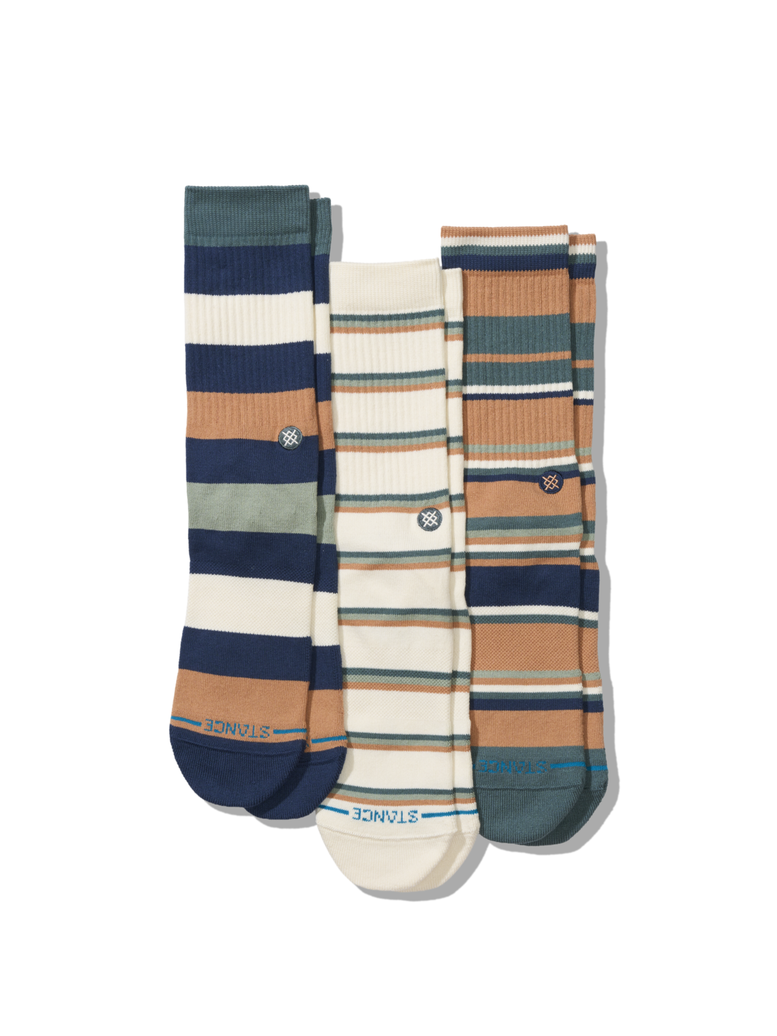 Stance Off Season Crew Socks - 3 Pack - SANDSTORM, back view