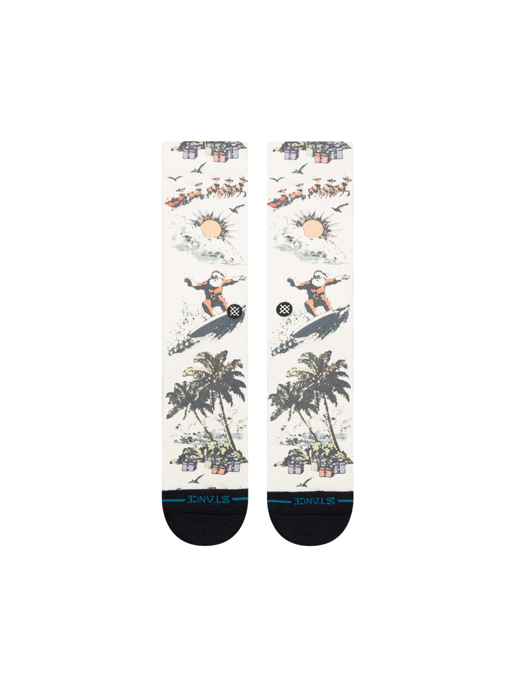 Stance San O Claus Crew Socks - CREAM, alternate view