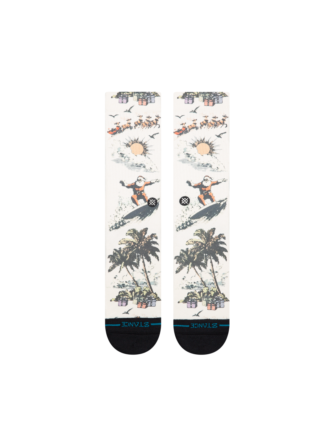 Stance San O Claus Crew Socks - CREAM, alternate view