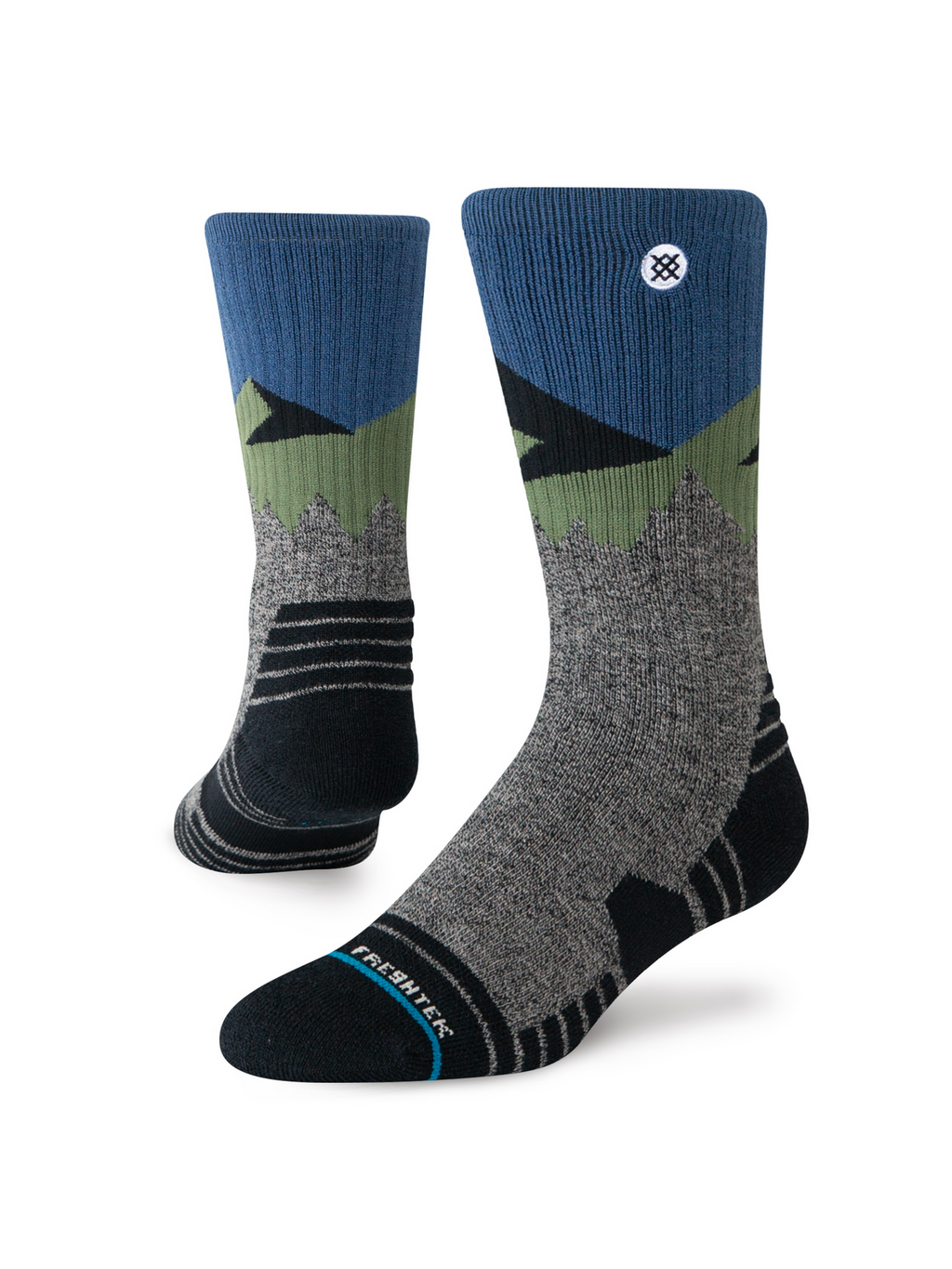 Stance South Face Hike Crew Socks - Black Heather