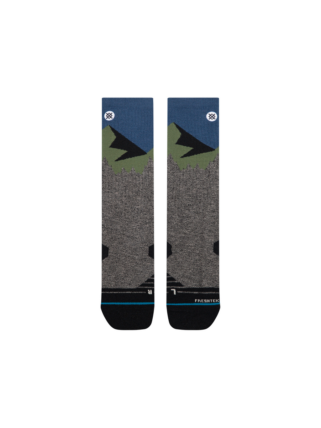 Stance South Face Hike Crew Socks - Black Heather detail