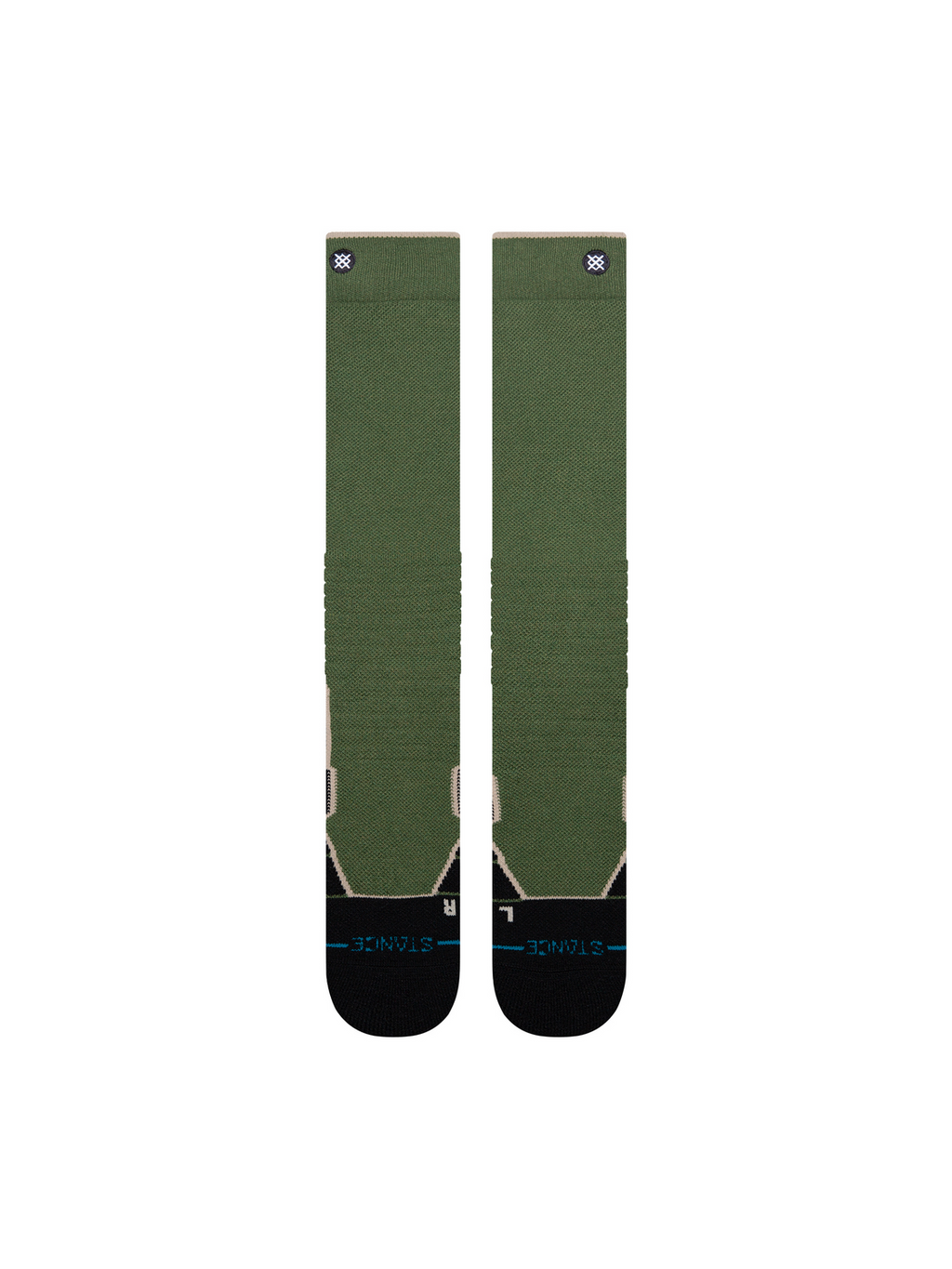 Stance Men's Contrast Mid Wool Snow OTC Socks - Green detail