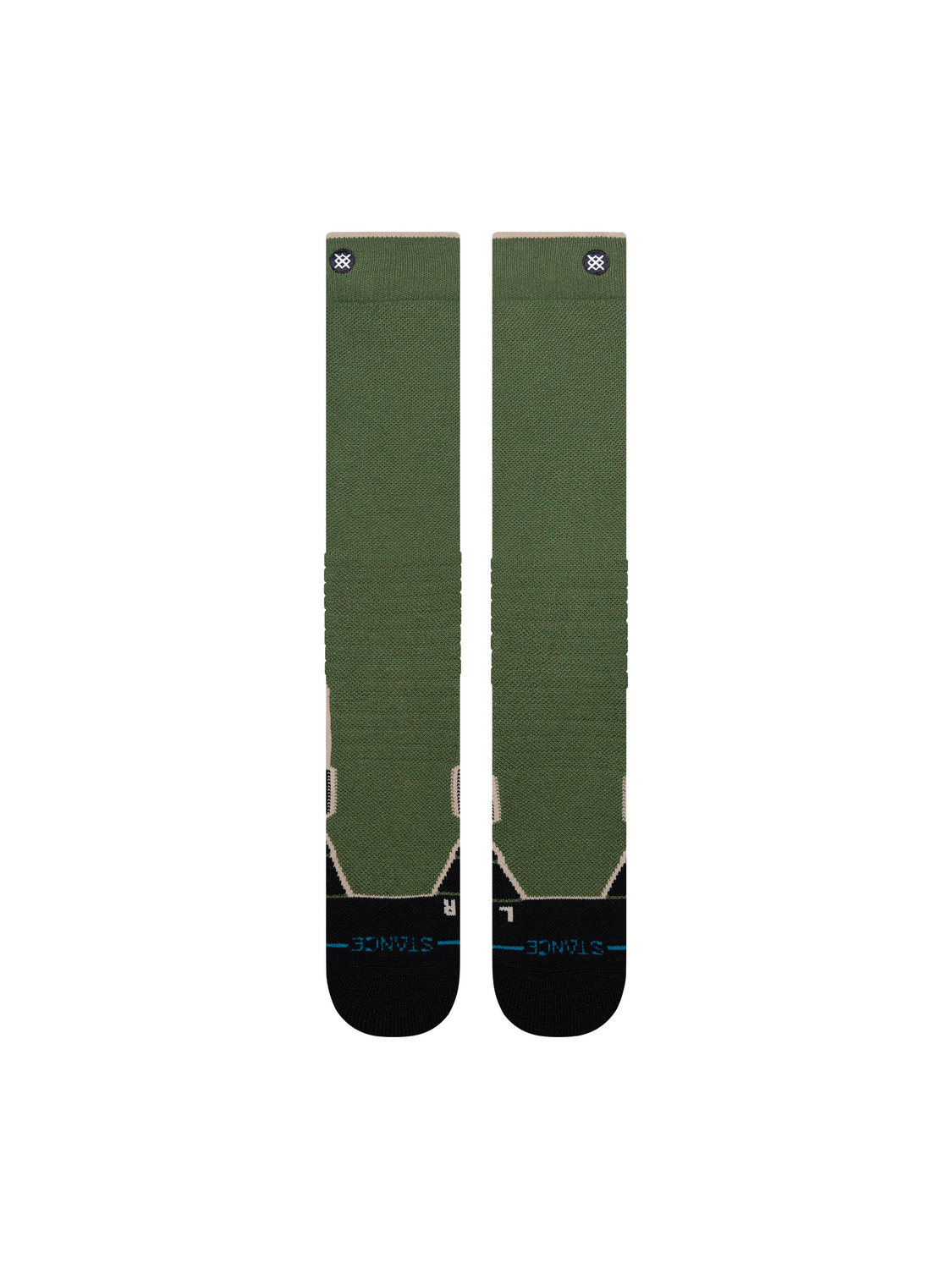 Stance Men's Contrast Mid Wool Snow OTC Socks - Green detail