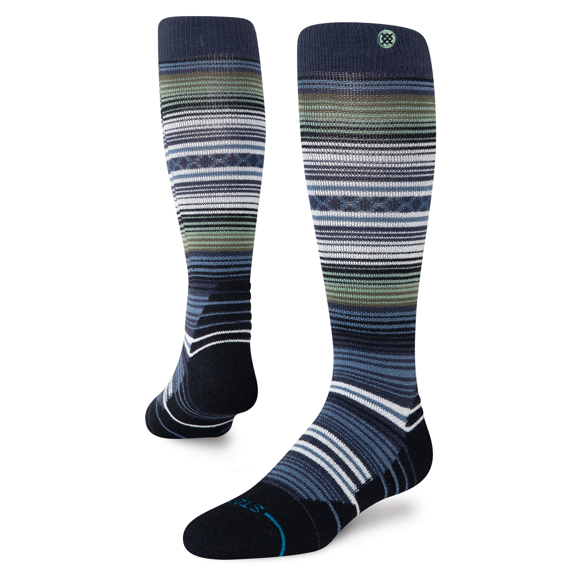 Stance Curren Mid Wool Snow Socks - Navy, front