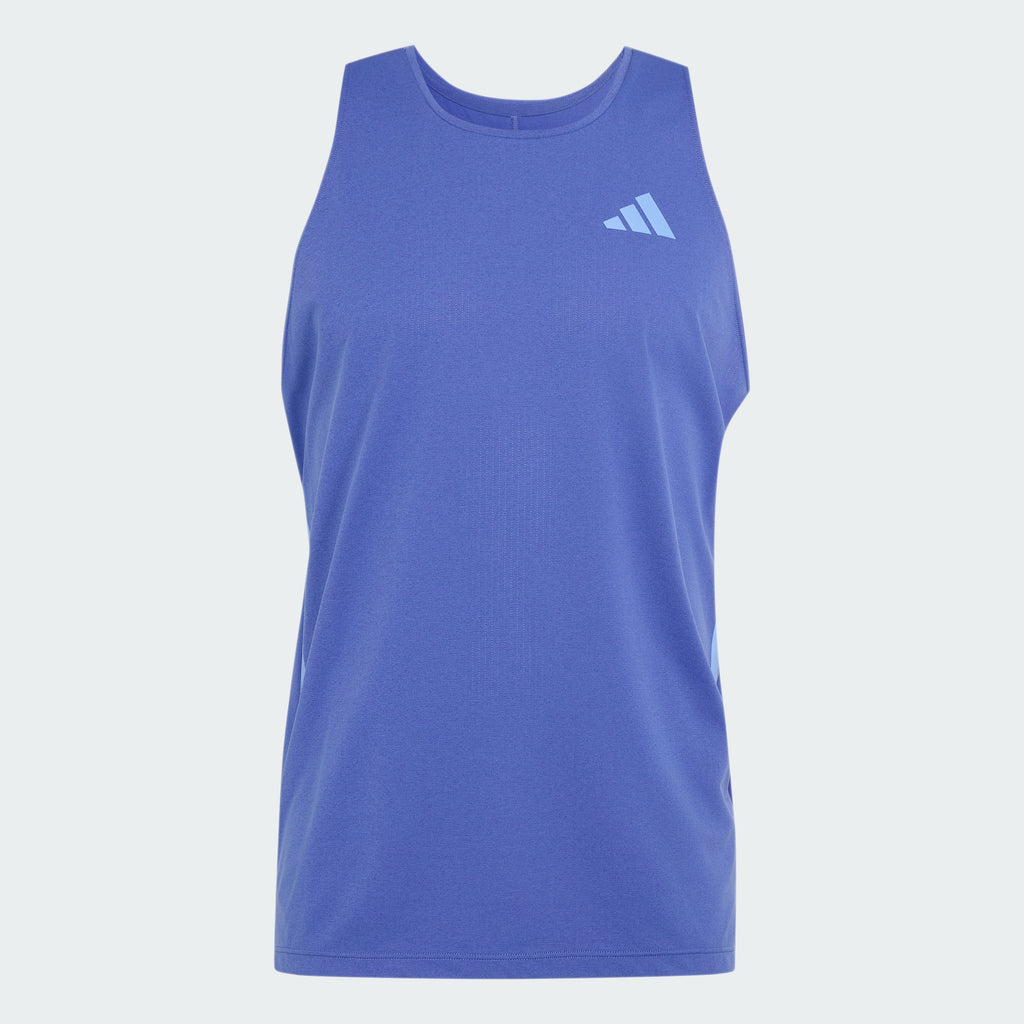 Adidas Adi365 Running Tank - BLUE, front flat view