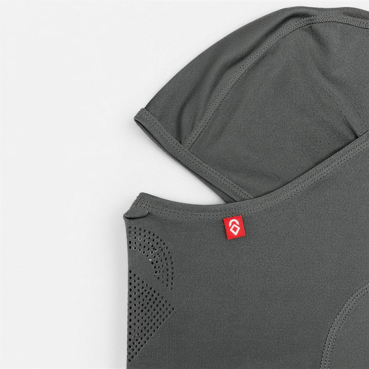 Airhole Laser Mouth Drytech Balaclava - Charcoal, front detail
