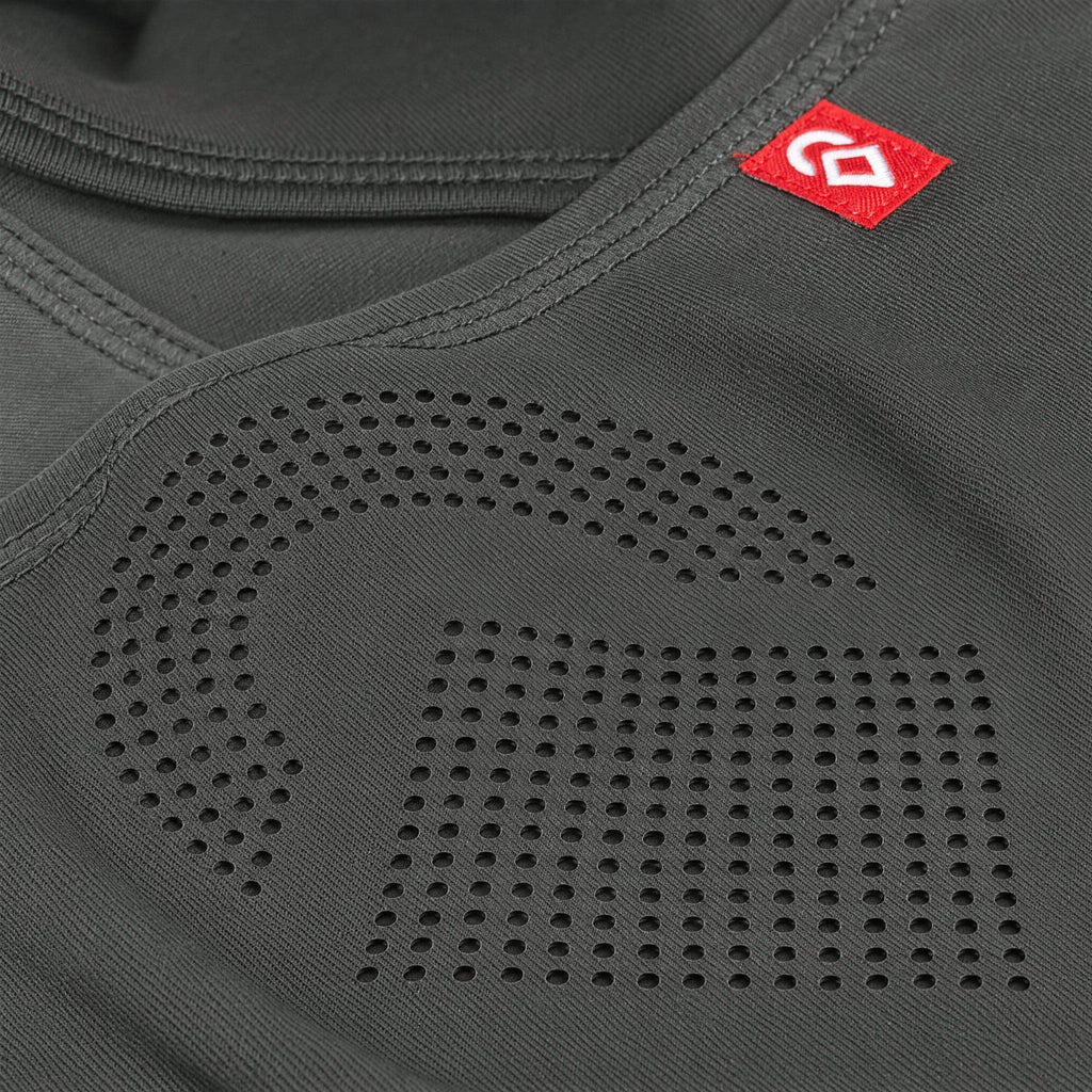 Airhole Laser Mouth Drytech Balaclava - Charcoal, laser airhole detail
