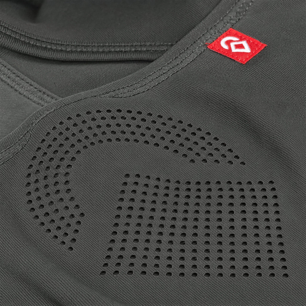 Airhole Laser Mouth Drytech Balaclava - Charcoal, laser airhole detail