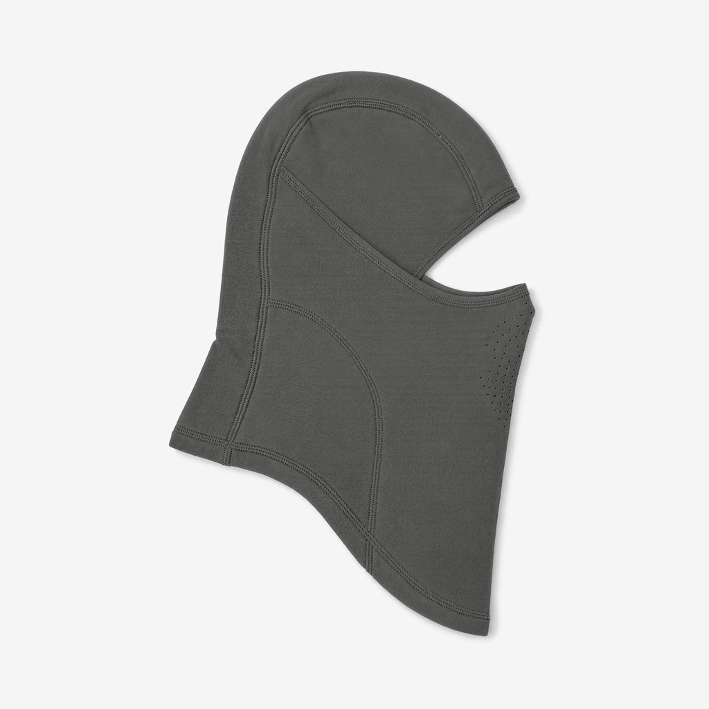 Airhole Laser Mouth Drytech Balaclava - Charcoal, side flat lay