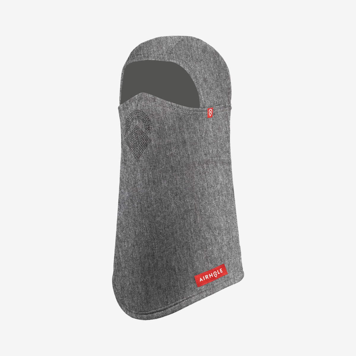 Airhole Laser Mouth Polar Fleece Balaclava - Heather Grey, front view