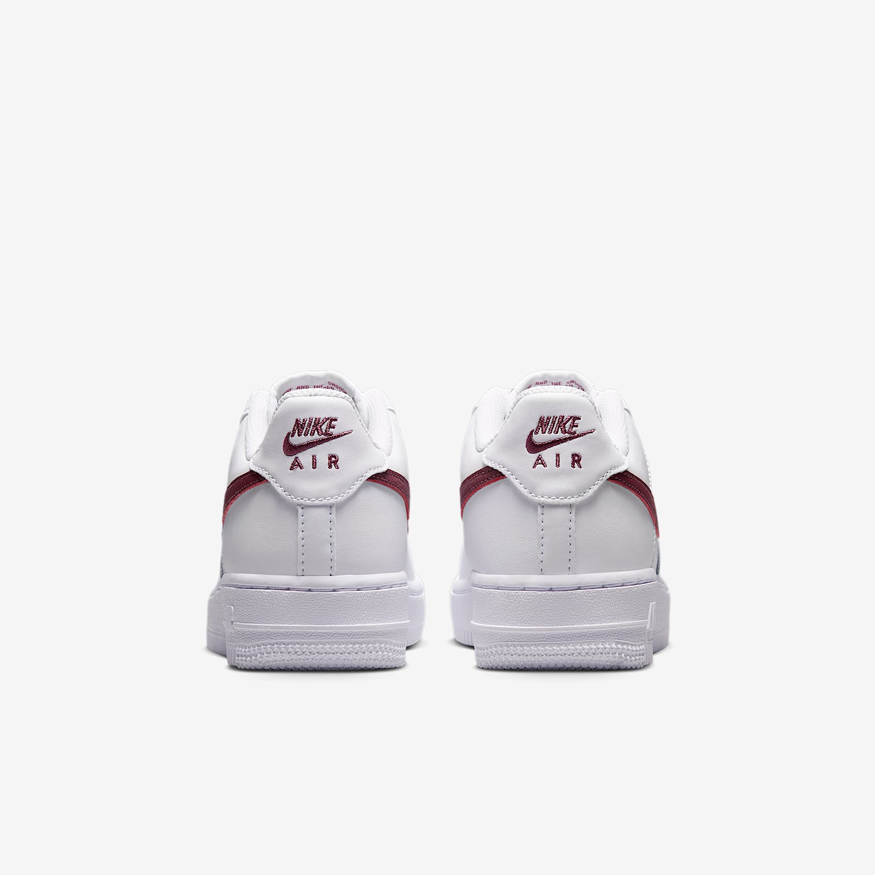 Nike Air Force 1 Older Kids' - White/Pink Smoke - rear