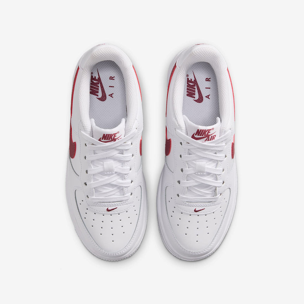 Nike Air Force 1 Older Kids' - White/Pink Smoke - top-down