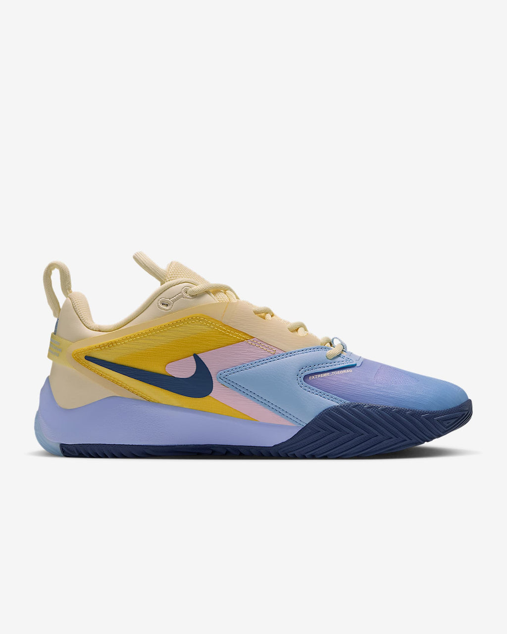 Nike Women's HyperAce 3 SE Volleyball Shoes - Coconut Milk/Hydrogen Blue/Diffused Blue, medial side view
