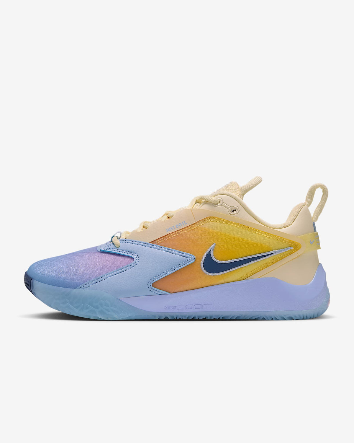 Nike Women's HyperAce 3 SE Volleyball Shoes - Coconut Milk/Hydrogen Blue/Diffused Blue, side view