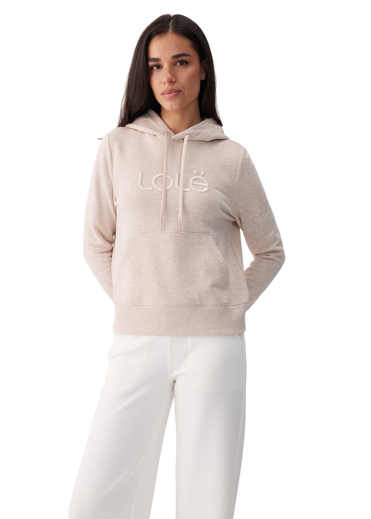 Lole Icone Women's Pullover Hoodie - SANDSTONE HEATHER
