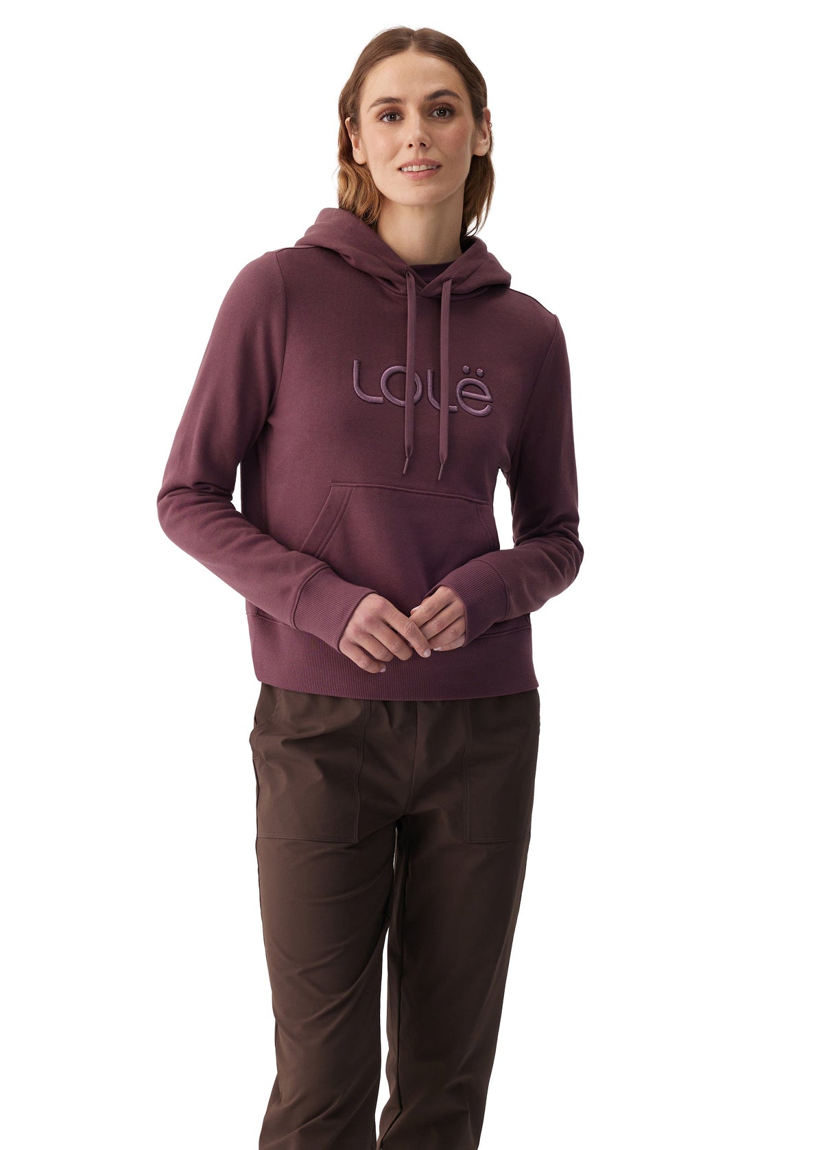 Lole Icone Women's Pullover Hoodie - MULBERRY
