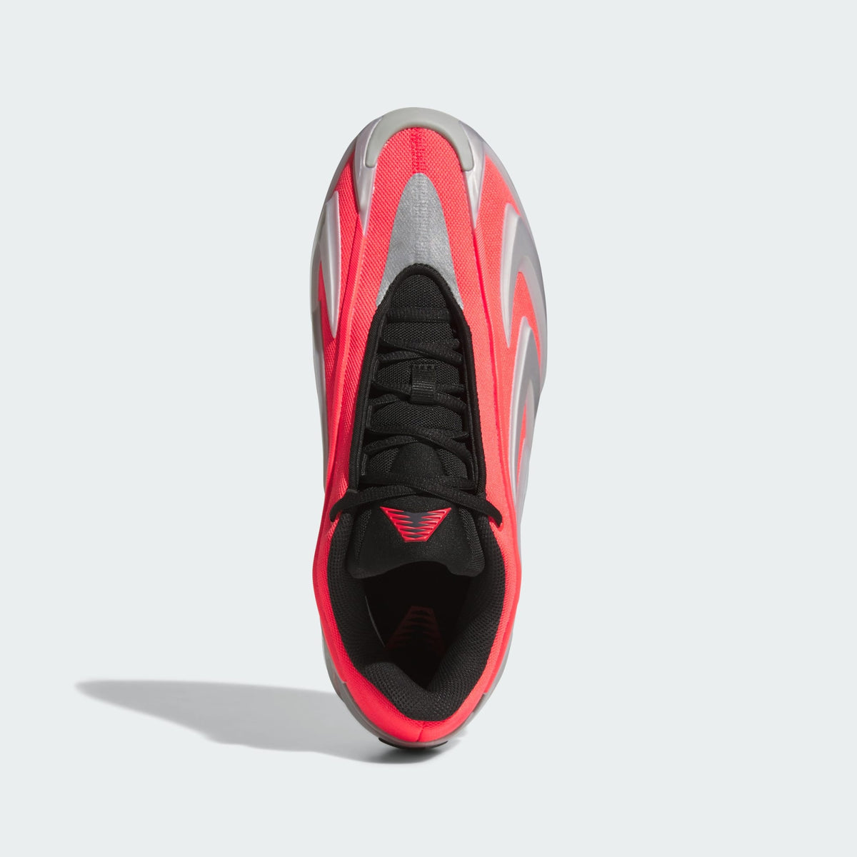 Adidas Anthony Edwards 3 Basketball Shoes - LUCID RED/SILVER METALLIC, top view