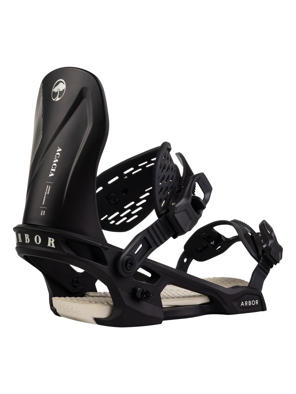 Arbor Women's Acacia Snowboard Binding - 2027 - BLACK / MARSHMALLOW, view 1