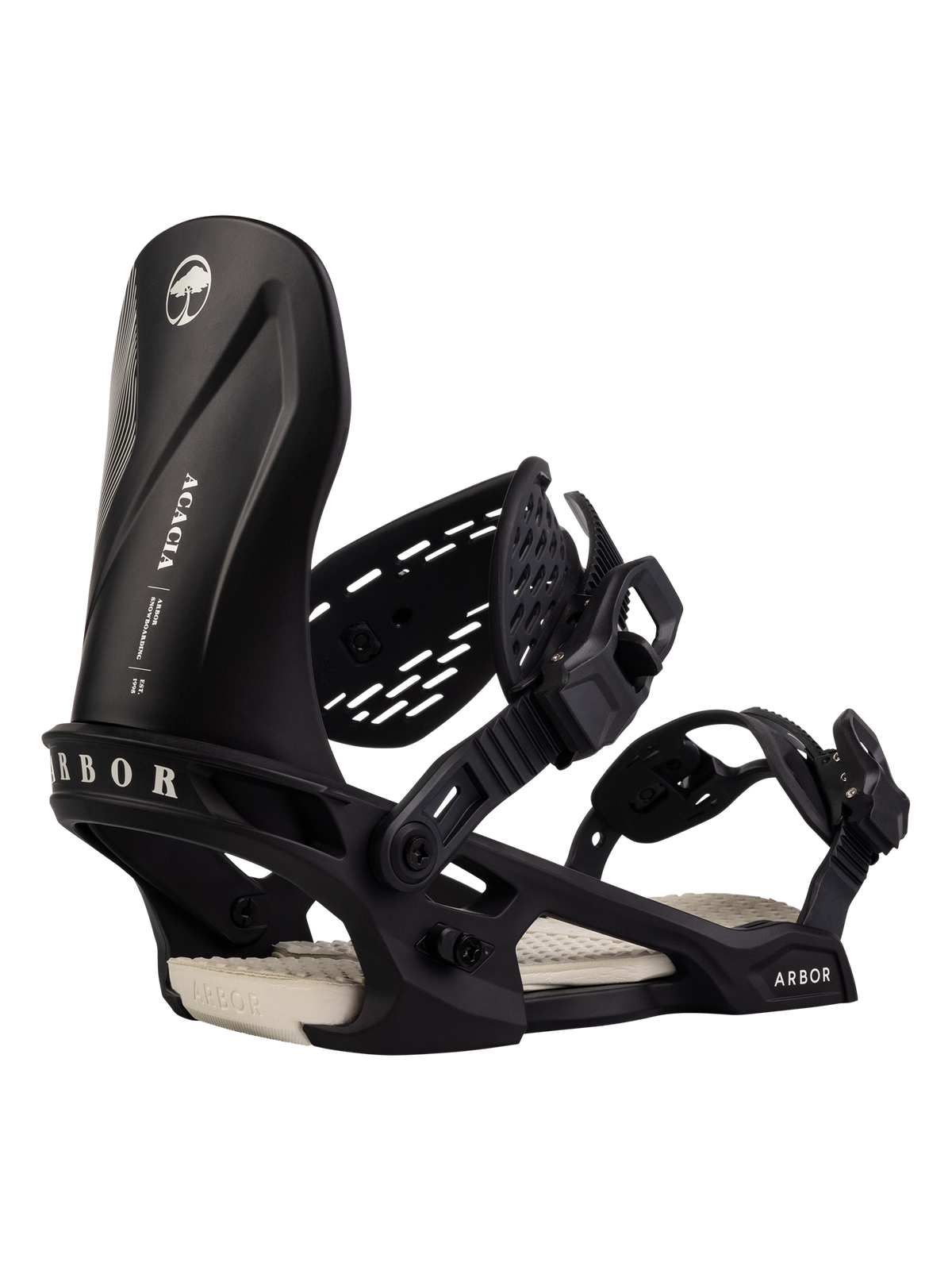 Arbor Women's Acacia Snowboard Binding - 2027 - BLACK / MARSHMALLOW, view 1