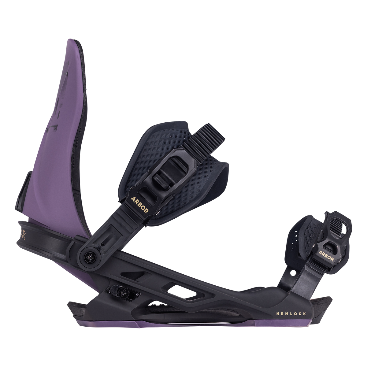 Arbor Hemlock Snowboard Binding - 2027 - EGGPLANT / BLACK, view 3